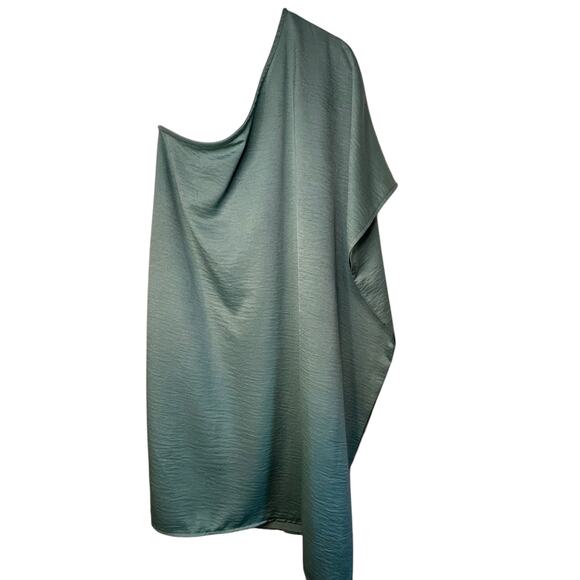 NWT Aura Green One Shoulder Tunic Dress - Size M - Picture 2 of 8